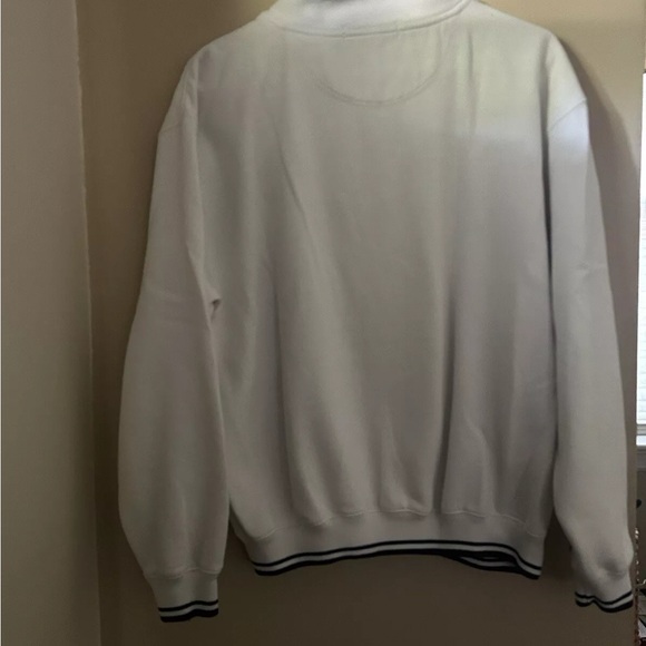 Vintage Carnival Cruise Sweater Mens S/M Small Medium White Pullover Quarter Zip - Picture 2 of 2